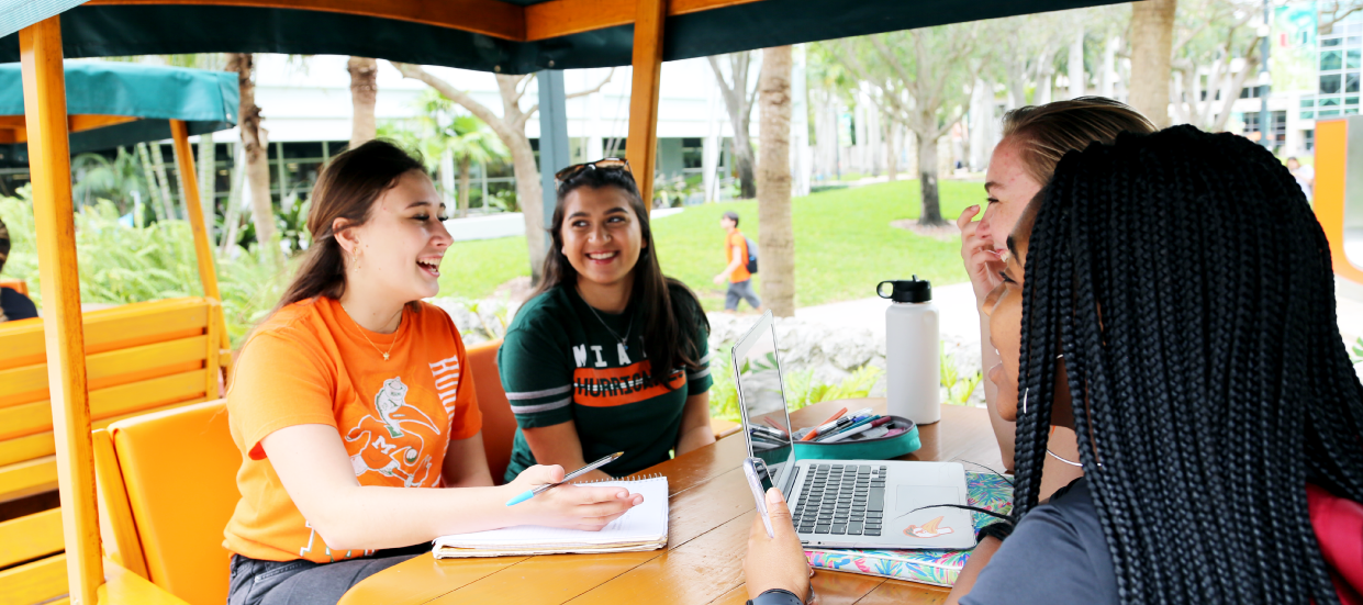 students studying at a glider